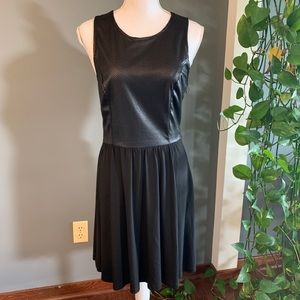 Ella Moss Faux Leather Black Dress~Size Medium